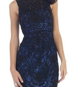 May Queen - Soutache Lace Illusion Bateau Sheath Cocktail Dress Cocktail Dresses 11 May Queen - Soutache Lace Illusion Bateau Sheath Cocktail Dress Cocktail Dresses