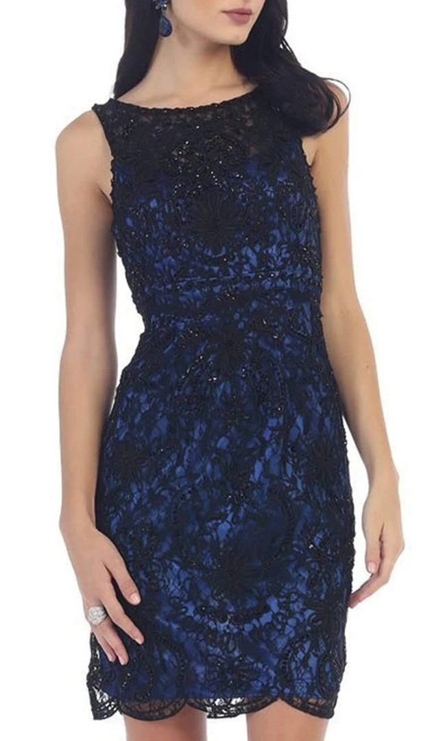 May Queen - Soutache Lace Illusion Bateau Sheath Cocktail Dress Cocktail Dresses 5 May Queen - Soutache Lace Illusion Bateau Sheath Cocktail Dress Cocktail Dresses