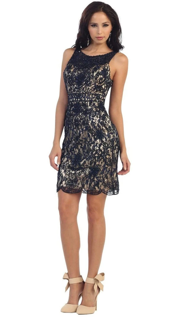 May Queen - Soutache Lace Illusion Bateau Sheath Cocktail Dress Cocktail Dresses 7 May Queen - Soutache Lace Illusion Bateau Sheath Cocktail Dress Cocktail Dresses