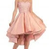 May Queen - Strapless High-Low Pleated Cocktail Dress Cocktail Dresses