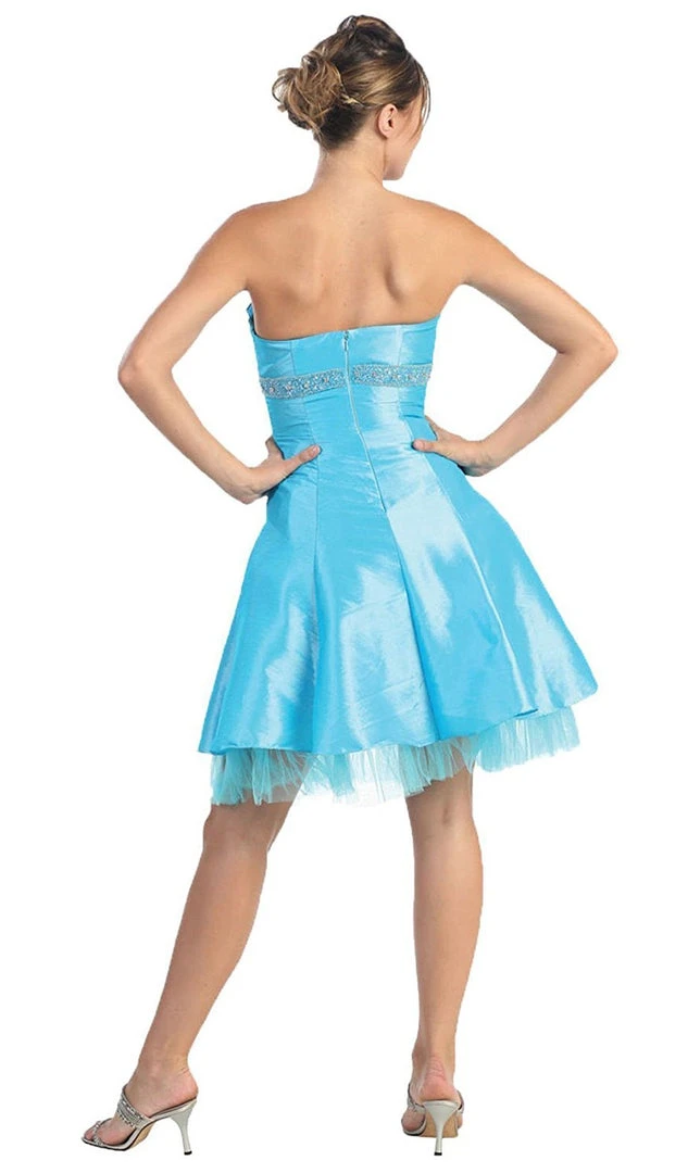 May Queen - Strapless Pleated Bodice Empire Cocktail Dress MQ596 Cocktail Dresses 5 May Queen - Strapless Pleated Bodice Empire Cocktail Dress MQ596 Cocktail Dresses