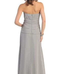 May Queen - Strapless Pleated Mother Of The Bride Gown With Bolero