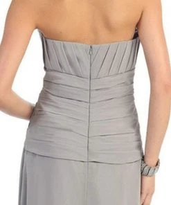 May Queen - Strapless Pleated Mother Of The Bride Gown With Bolero