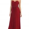 May Queen - Strapless Ruched Bodice Chiffon Long Prom Dress 1 May Queen - Strapless Ruched Bodice Chiffon Long Prom Dress