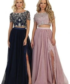 Formal Gowns May Queen - Two Piece Bedazzled Bateau Evening Ballgown 11 Formal Gowns May Queen - Two Piece Bedazzled Bateau Evening Ballgown