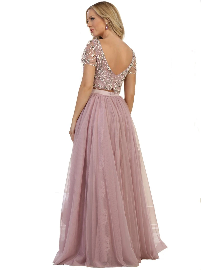Formal Gowns May Queen - Two Piece Bedazzled Bateau Evening Ballgown 4 Formal Gowns May Queen - Two Piece Bedazzled Bateau Evening Ballgown