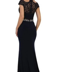 May Queen - Two Piece Bedazzled Sheath Evening Dress Formal Gowns 15 May Queen - Two Piece Bedazzled Sheath Evening Dress Formal Gowns