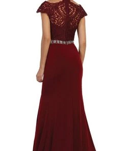 May Queen - Two Piece Bedazzled Sheath Evening Dress Formal Gowns 17 May Queen - Two Piece Bedazzled Sheath Evening Dress Formal Gowns