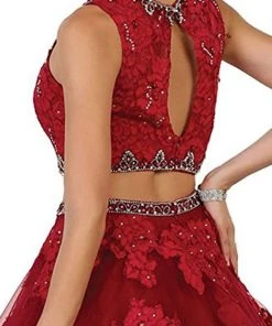 Formal Gowns May Queen - Two Piece Embellished Evening Gown