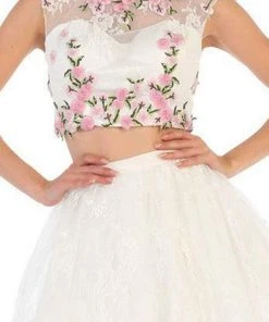 Cocktail Dresses May Queen - Two-Piece Floral Lace Applique Cocktail Dress 7 Cocktail Dresses May Queen - Two-Piece Floral Lace Applique Cocktail Dress