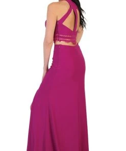 Formal Gowns May Queen - Two-Piece Lace Panel Sheath Evening Gown
