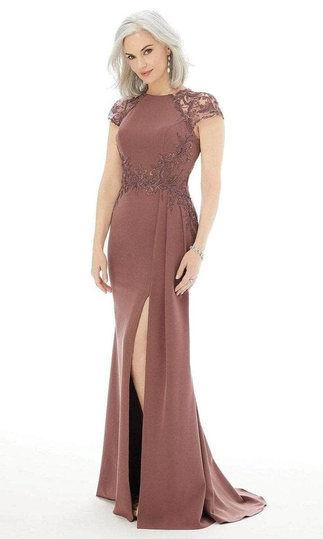 MGNY By Mori Lee - 72210SC Embellished Jewel Neck Evening Dress - 1 Pc Rosewood In Size 12 Available Formal Gowns 3 MGNY By Mori Lee - 72210SC Embellished Jewel Neck Evening Dress - 1 Pc Rosewood In Size 12 Available Formal Gowns