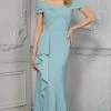 MGNY By Mori Lee - 72417SC Pleated Off-shoulder Formal Dress - 1 Pc Seaglass In Size 10 Available 2 MGNY By Mori Lee - 72417SC Pleated Off-shoulder Formal Dress - 1 Pc Seaglass In Size 10 Available