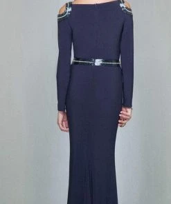 MIGNON - Ruched V-Neckline Evening Gown VM1590B Formal Gowns