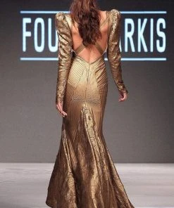 MNM Couture - 2283 Deep V-Neck Trumpet Dress Formal Gowns