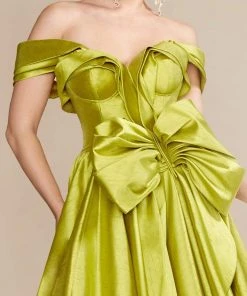 MNM Couture - 2343 Fabulous Off Shoulder Bow Accent Ballgown 5 MNM Couture - 2343 Fabulous Off Shoulder Bow Accent Ballgown