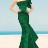 MNM Couture - 2344 Peplum Fantasy Asymmetric Mermaid Gown