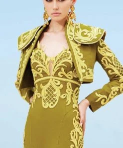 MNM Couture - 2348 Embroidered Mermaid Dress With Bolero