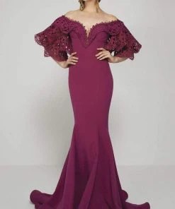Formal Gowns MNM Couture - 2364 Exquisite Cutout Off Shoulder Long Gown