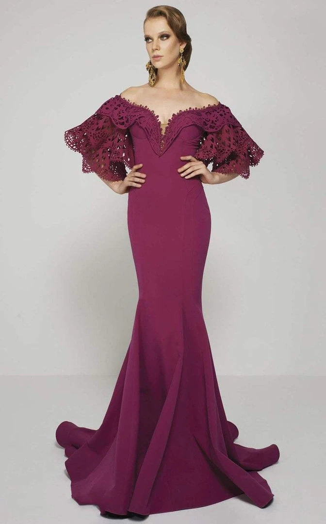 Formal Gowns MNM Couture - 2364 Exquisite Cutout Off Shoulder Long Gown 3 Formal Gowns MNM Couture - 2364 Exquisite Cutout Off Shoulder Long Gown