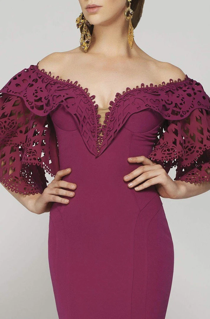 Formal Gowns MNM Couture - 2364 Exquisite Cutout Off Shoulder Long Gown 5 Formal Gowns MNM Couture - 2364 Exquisite Cutout Off Shoulder Long Gown