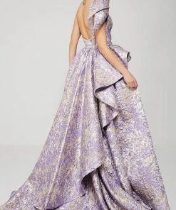 MNM Couture - 2374 Embroidered Asymmetric A-Line Dress 7 MNM Couture - 2374 Embroidered Asymmetric A-Line Dress