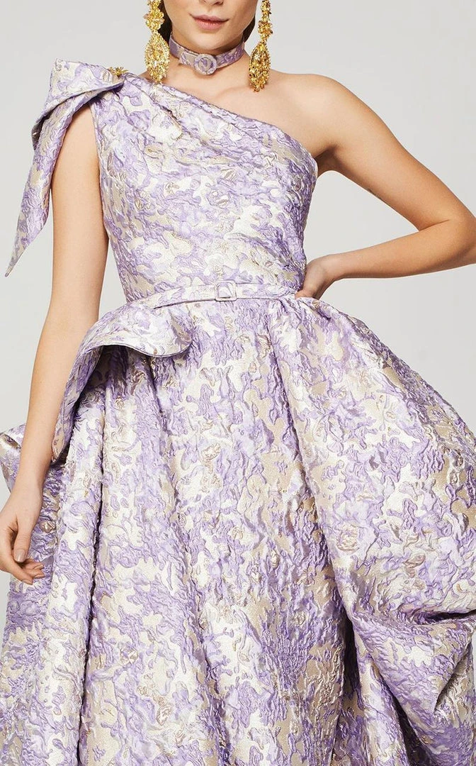 MNM Couture - 2374 Embroidered Asymmetric A-Line Dress 5 MNM Couture - 2374 Embroidered Asymmetric A-Line Dress