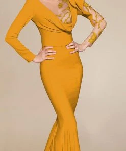 MNM Couture - 2404 Illusion Plunging Neck Mermaid Gown Formal Gowns 11 MNM Couture - 2404 Illusion Plunging Neck Mermaid Gown Formal Gowns