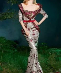 Formal Gowns MNM COUTURE - 2494 Sequin Embellished Sheath Evening Gown