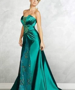 MNM Couture - 6538 Strapless Embellished Taffeta Gown Formal Gowns 9 MNM Couture - 6538 Strapless Embellished Taffeta Gown Formal Gowns