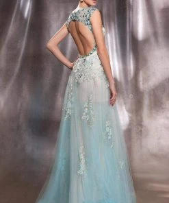 MNM Couture - 9592 Enticing Cutout Jewel Evening Gown 7 MNM Couture - 9592 Enticing Cutout Jewel Evening Gown