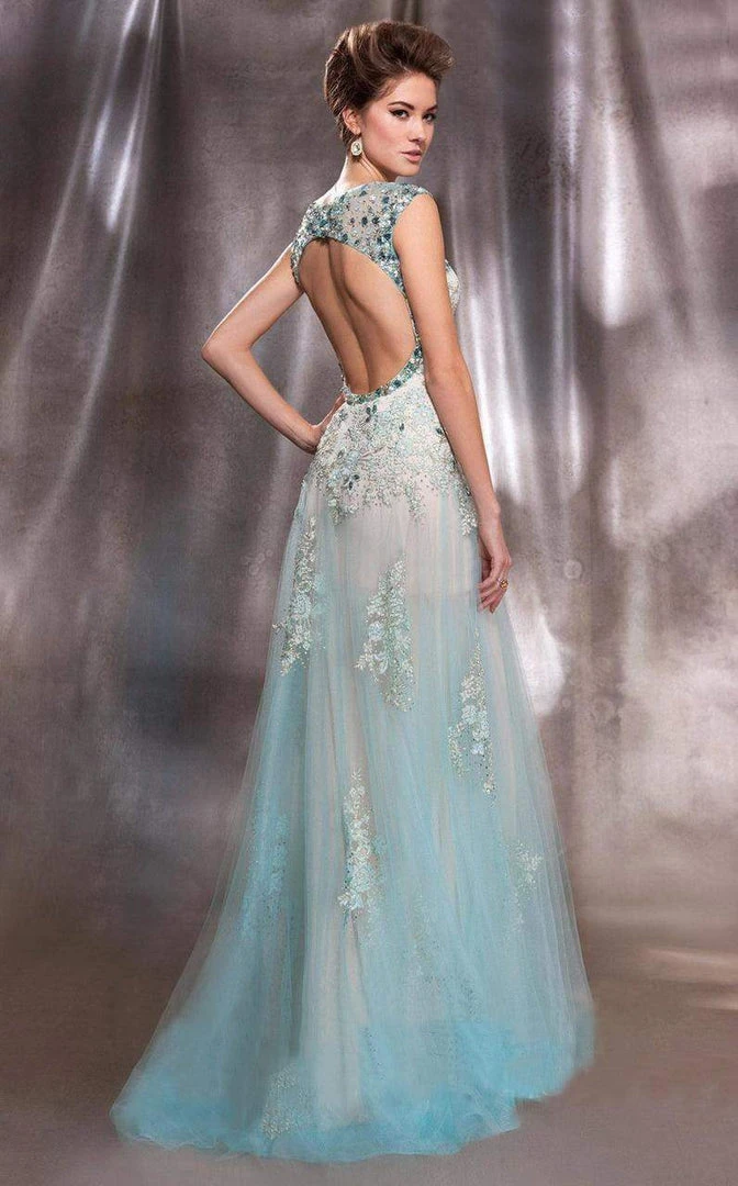 MNM Couture - 9592 Enticing Cutout Jewel Evening Gown 5 MNM Couture - 9592 Enticing Cutout Jewel Evening Gown