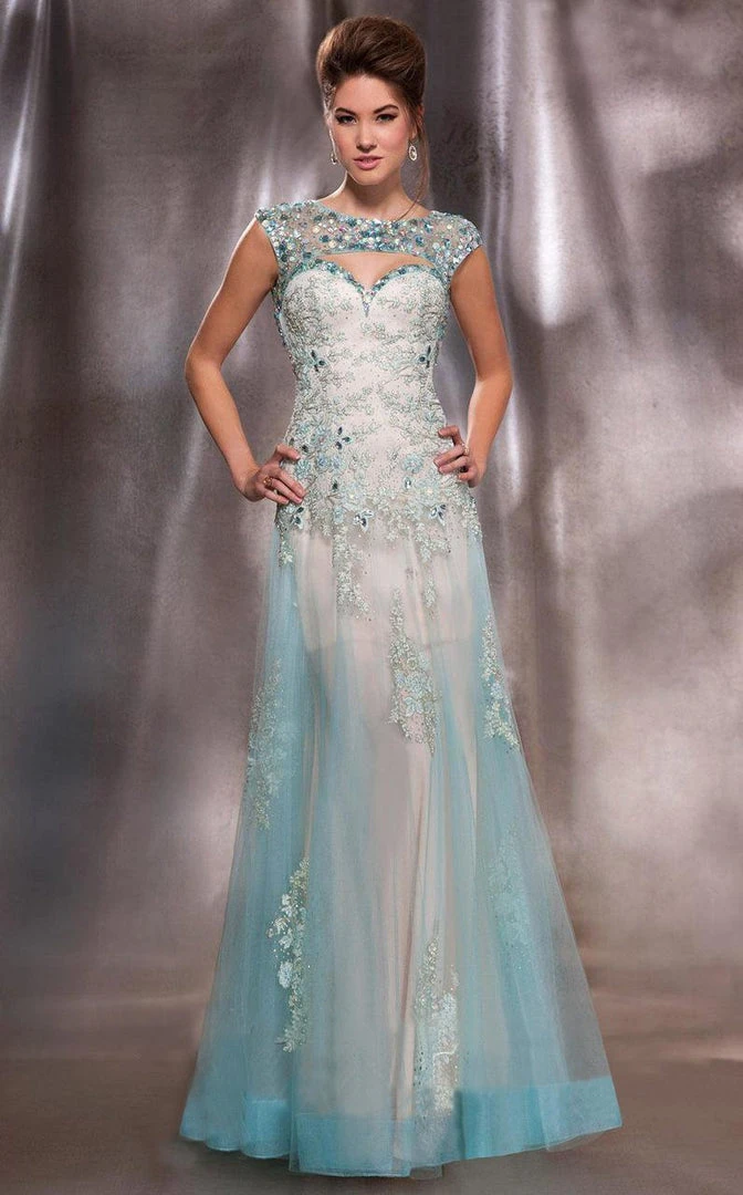 MNM Couture - 9592 Enticing Cutout Jewel Evening Gown 4 MNM Couture - 9592 Enticing Cutout Jewel Evening Gown