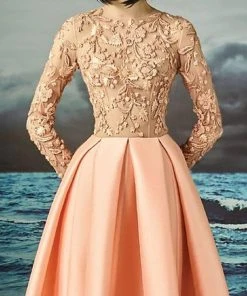 MNM Couture - Adorned Illusion A-Line Gown G0814 5 MNM Couture - Adorned Illusion A-Line Gown G0814