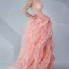 MNM Couture - Beaded Ruffled Tulle Long Gown G0598 Formal Gowns 1 MNM Couture - Beaded Ruffled Tulle Long Gown G0598 Formal Gowns