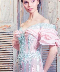 MNM Couture - Colorful Off-Shoulder Gown K3517 Formal Gowns