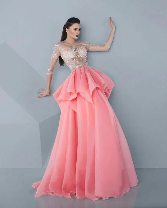 Formal Gowns MNM Couture - Crystal Festooned Illusion Gown G0600 5 Formal Gowns MNM Couture - Crystal Festooned Illusion Gown G0600