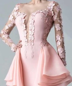 MNM Couture - Embroidered Floral Applique Gown G0649 8 MNM Couture - Embroidered Floral Applique Gown G0649