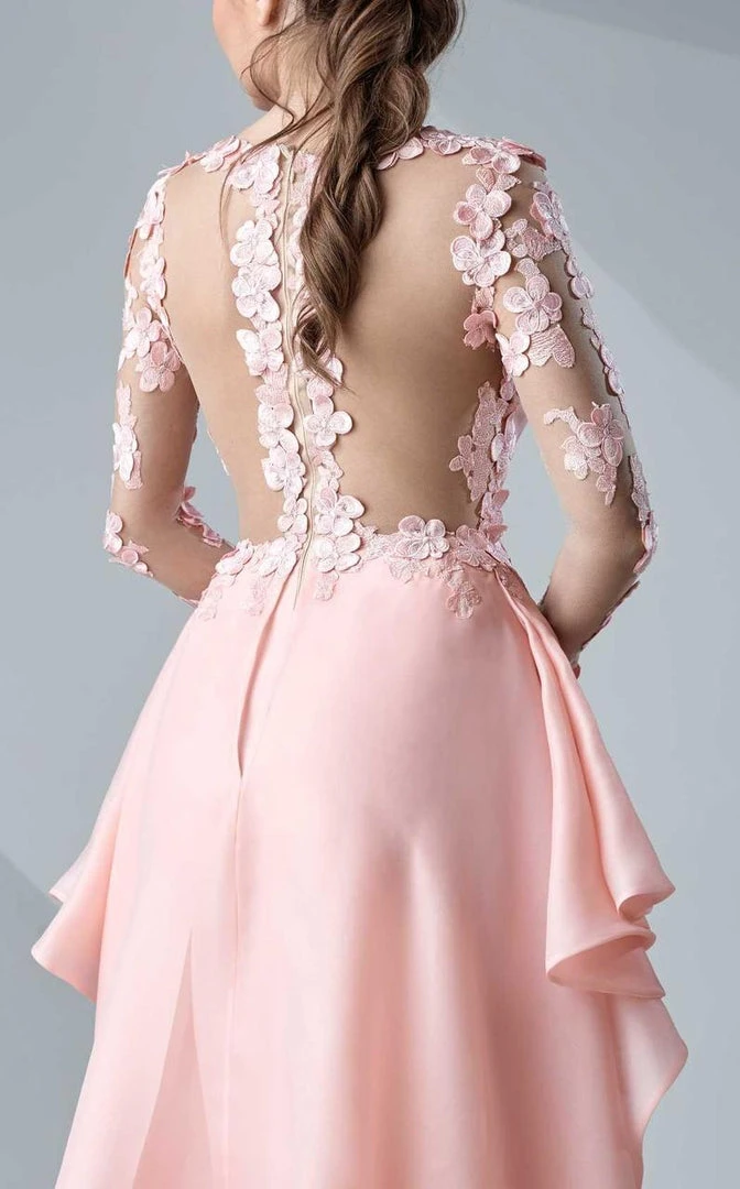 MNM Couture - Embroidered Floral Applique Gown G0649 6 MNM Couture - Embroidered Floral Applique Gown G0649