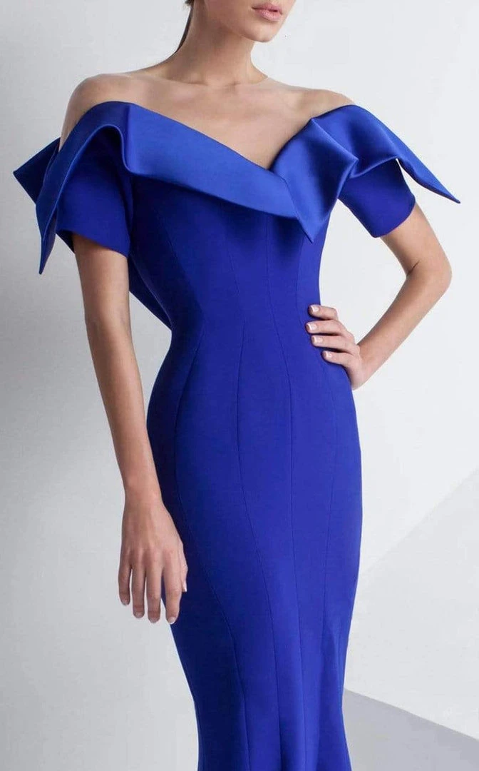 Formal Gowns MNM Couture - G0782 Folded Off-Shoulder Mermaid Gown - 1 Pc Coral In Size 6 Available 5 Formal Gowns MNM Couture - G0782 Folded Off-Shoulder Mermaid Gown - 1 Pc Coral In Size 6 Available