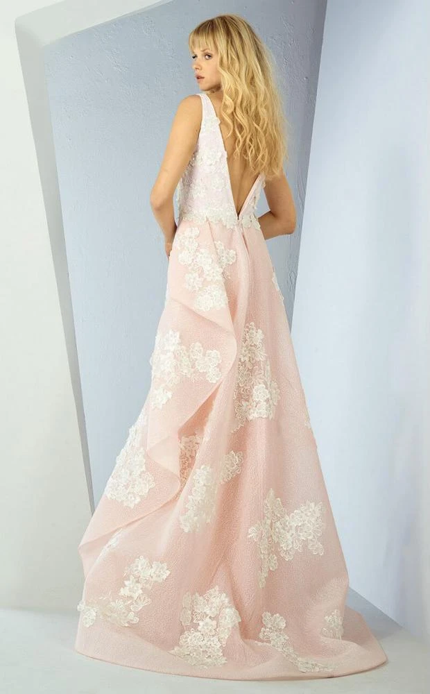 MNM Couture - G0861 Lace Deep V-neck Sheath Dress 4 MNM Couture - G0861 Lace Deep V-neck Sheath Dress