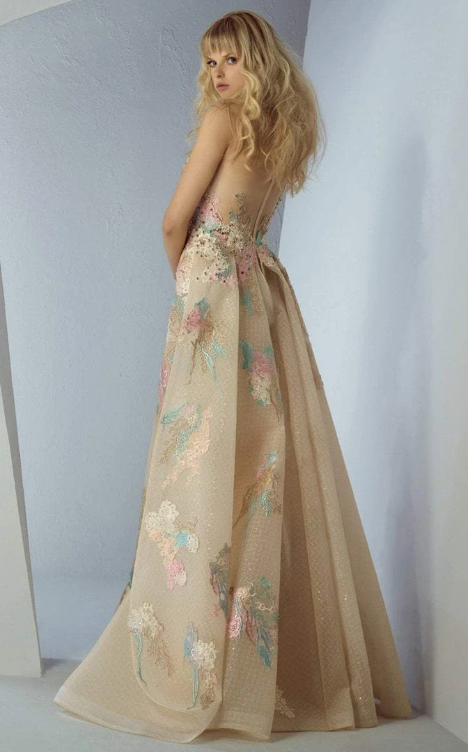 MNM Couture - G0863 Bejeweled Blossom Appliqued Mermaid Gown Formal Gowns 4 MNM Couture - G0863 Bejeweled Blossom Appliqued Mermaid Gown Formal Gowns