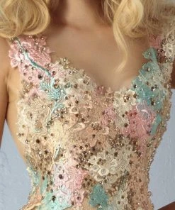 MNM Couture - G0863 Bejeweled Blossom Appliqued Mermaid Gown Formal Gowns 7 MNM Couture - G0863 Bejeweled Blossom Appliqued Mermaid Gown Formal Gowns