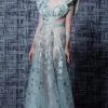 MNM Couture - K3602 Long Sleeved Sheer Embellished Gown Formal Gowns
