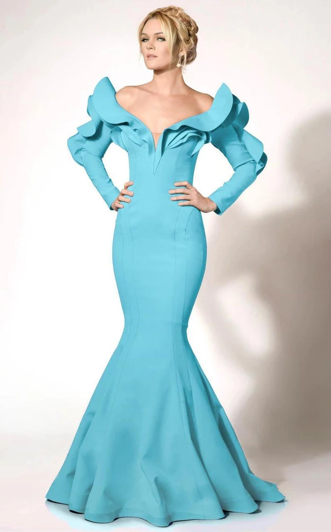 MNM Couture - Long Sleeve Off-Shoulder Mermaid Dress 2285A 5 MNM Couture - Long Sleeve Off-Shoulder Mermaid Dress 2285A