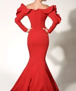 MNM Couture - Long Sleeve Off-Shoulder Mermaid Dress 2285A 9 MNM Couture - Long Sleeve Off-Shoulder Mermaid Dress 2285A