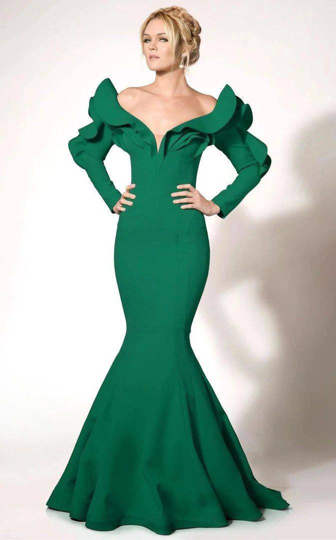 MNM Couture - Long Sleeve Off-Shoulder Mermaid Dress 2285A 7 MNM Couture - Long Sleeve Off-Shoulder Mermaid Dress 2285A