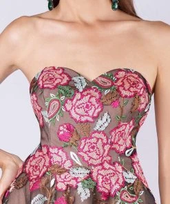 Formal Gowns MNM COUTURE - M0051 Lace Embroidered Sweetheart A-line Dress