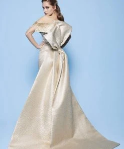 MNM Couture - N0229 Floral Beaded Off-Shoulder Column Dress 7 MNM Couture - N0229 Floral Beaded Off-Shoulder Column Dress