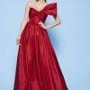 Formal Gowns MNM Couture - N0258 Strapless Asymmetric Neck Ballgown